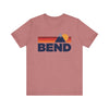 Retro Bend, Oregon T-shirt, Mountain Tee, Vintage Bend Unisex Jersey Shirt, Outdoor Hiking Apparel