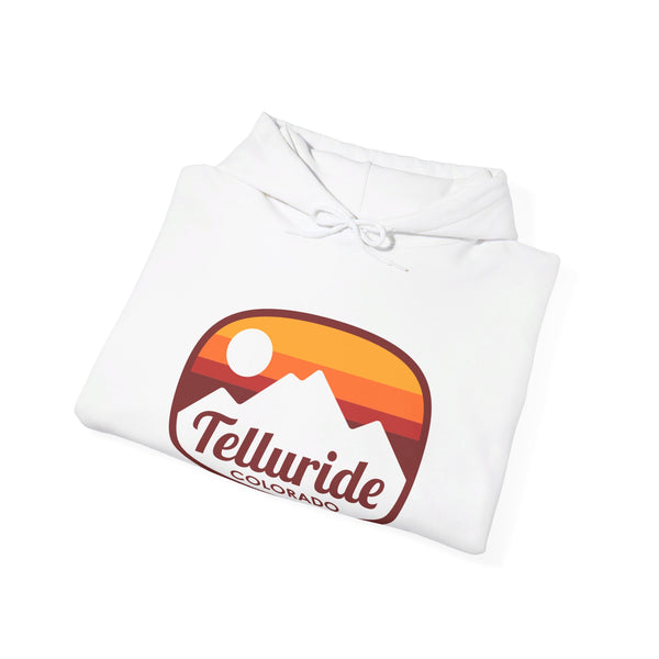 Telluride, Colorado Hoodie - Retro Ombre Unisex Telluride Hoodie Sweatshirt