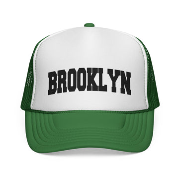 Buy green Brooklyn, New York Collegiate Style Trucker Hat