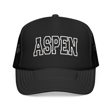 Aspen, Colorado Trucker Hat — Vintage College Foam Mesh Aspen Cap - 0