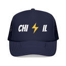 Chicago, Illinois Retro Trucker Hat - Lightning Foam Cap-2