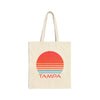 Tampa, Florida Retro 80s Cotton Canvas Tampa Tote Bag