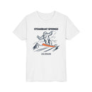 Steamboat Springs, Colorado Yeti Snowboard Youth Tee - Kids Skiing Shirt-2