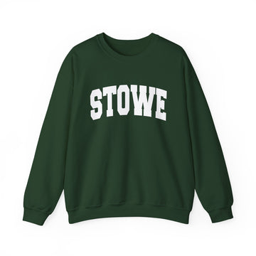 Buy forest-green Stowe, Vermont Sweatshirt - Unisex Graphic Crewneck