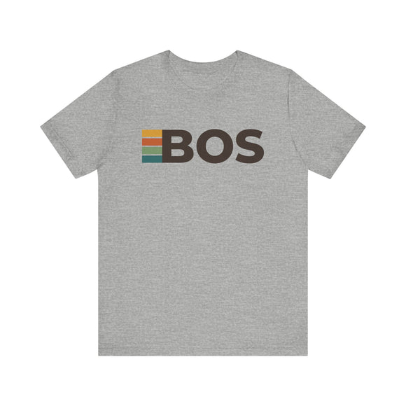 Boston, Massachusetts tee - BOS t shirt retro stripes