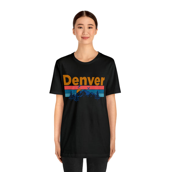 Denver, Colorado Shirt - Mountain Sunset Unisex Denver T-Shirt