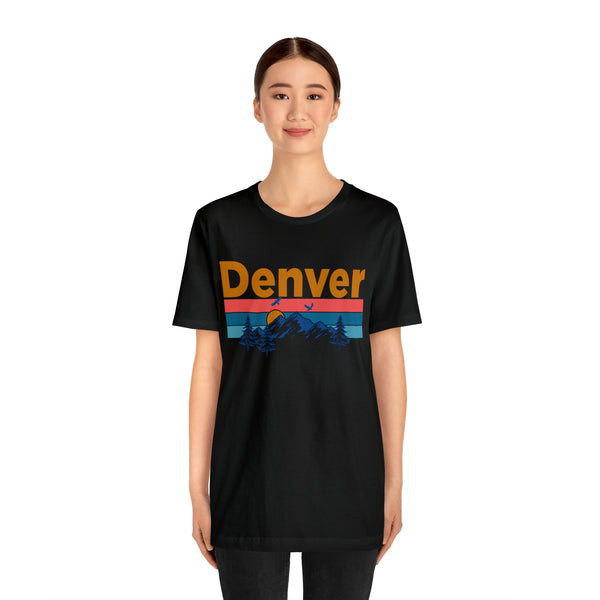 Denver, Colorado Shirt - Mountain Sunset Unisex Denver T-Shirt