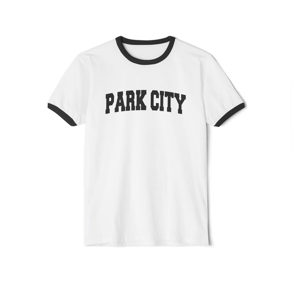 Park City, Utah Cotton Ringer Graphic Tee - Unisex Park City T Shirt, Vintage Style Tee, Men's/Women's Tee
