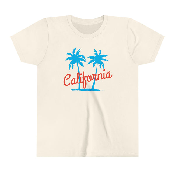 California Youth Shirt - Retro Palm Tree California Kid's T-Shirt
