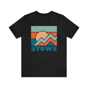 Buy black Stowe, Vermont T-Shirt - Retro Unisex Stowe Shirt