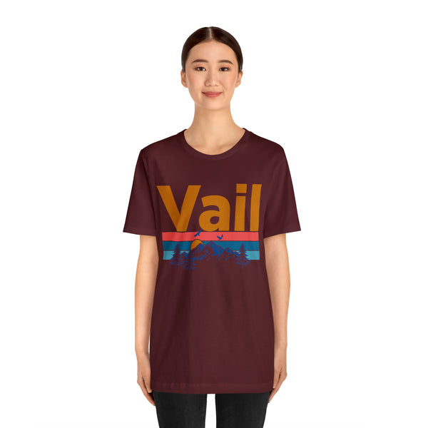 Vail, Colorado Shirt - Mountain Sunset Unisex Vail T-Shirt