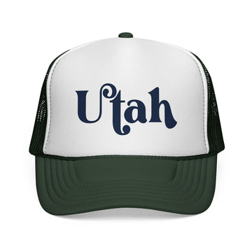Utah Script Trucker Cap | State Retro Typography