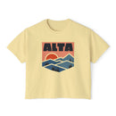 Alta, Utah Women's Boxy Graphic Tee - Slightly Cropped-2