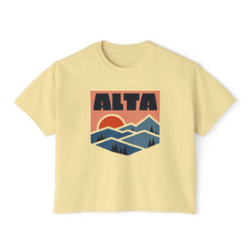 Alta, Utah Women's Boxy Graphic Tee - Slightly Cropped