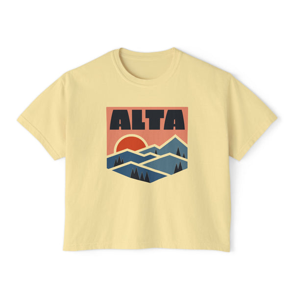 Alta, Utah Women's Boxy Graphic Tee - Slightly Cropped