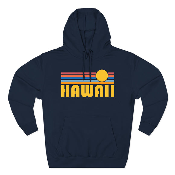 Premium Hawaii Hoodie - Retro Sun Unisex Sweatshirt
