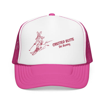 Crested Butte, Colorado Ski Bunny Foam Trucker Hat