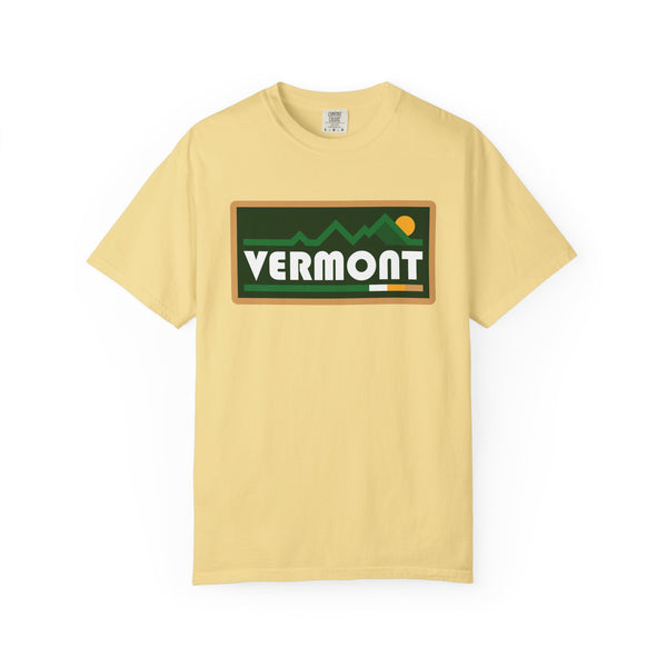Vermont Graphic Tee, Comfort Colors Retro Mountain Unisex T shirt