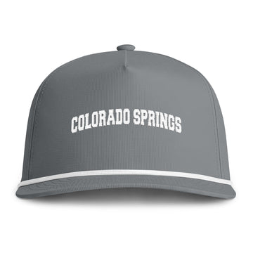 Buy granite Colorado Springs, Colorado Embroidered Rope Hat - Vintage Sunwashed Rope Cap, Comfort Colors