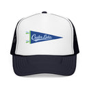 Crater Lake National Park Pennant Trucker Hat — Vintage Foam Mesh Cap-1