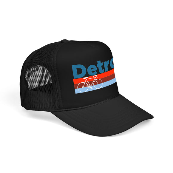 Detroit, Michigan Trucker Hat - Foam Detroit Bike Cap
