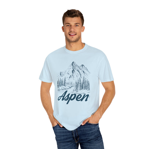 Aspen, Colorado Graphic Tee - Mountain Illustration Aspen T Shirt