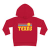 Texas Toddler Hoodie - Retro Sunrise Unisex Texas Toddler Sweatshirt