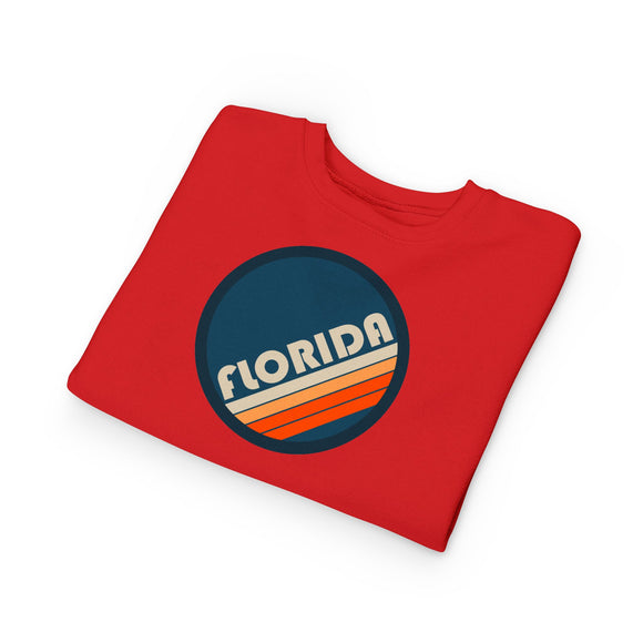 Florida Toddler Sweatshirt - Retro Florida Toddler Crewneck Sweatshirt