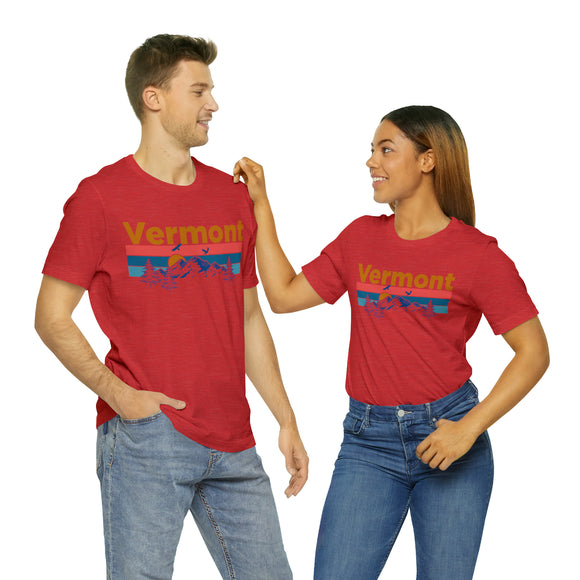 Vermont T-Shirt - Mountain Sunset Unisex Vermont Shirt
