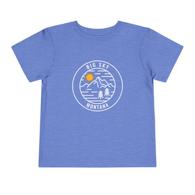 Big Sky, Montana Toddler T-Shirt - Retro Mountain Toddler Big Sky Shirt