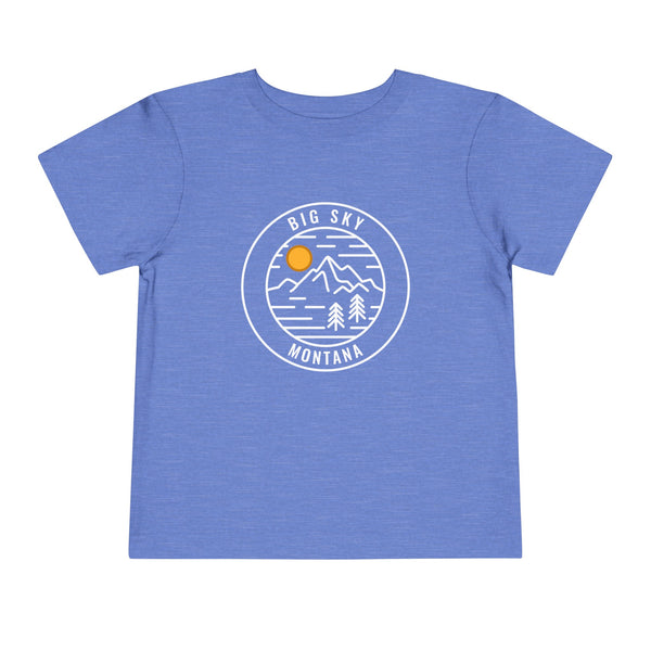 Big Sky, Montana Toddler T-Shirt - Retro Mountain Toddler Big Sky Shirt