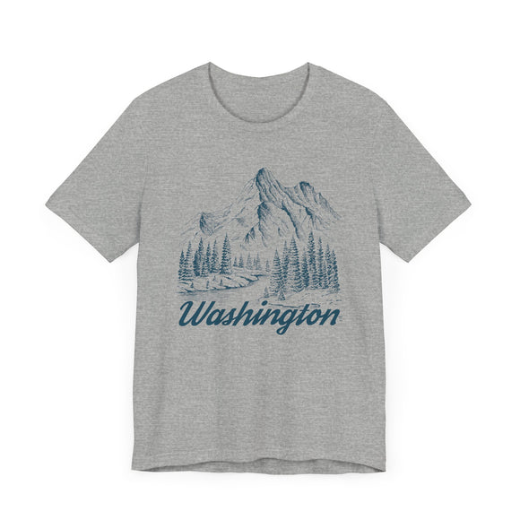 Washington Graphic Tee - Mountain Illustration Washington T Shirt