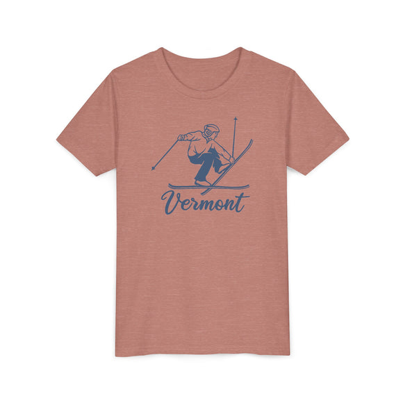Vermont Youth Vintage Snow Ski Graphic Tee - Kids T Shirt