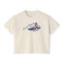Cocoa Beach, Florida Surfer Girl Tee | 100% Cotton Women's Boxy Tee-1