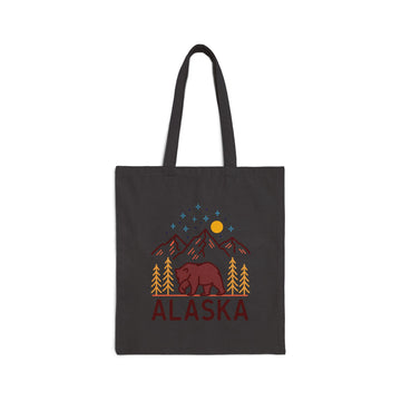 Alaska Tote Bag - Cotton Canvas Alaska Bag - Grizzly Mountain - 0