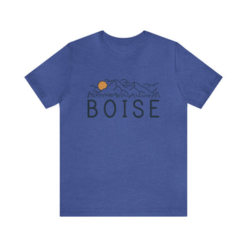 Buy heather-true-royal Boise, Idaho T-Shirt - Retro Unisex Boise Shirt