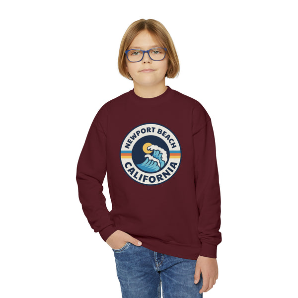 Newport Beach, California Youth Sweatshirt - Unisex Kid's Newport Beach Crewneck Sweatshirt