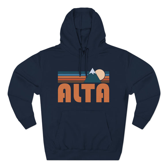 Alta, Utah Hoodie - Retro Mountain Unisex Sweatshirt
