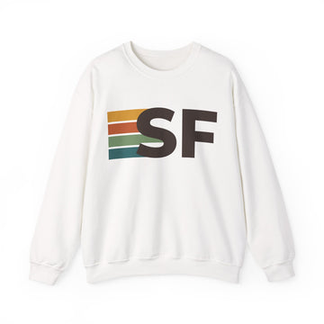 San Francisco, California SF Retro Stripe Sweatshirt