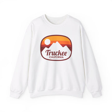 Buy white Truckee, California Sweatshirt - Unisex Retro Ombre Crewneck Truckee Sweatshirt