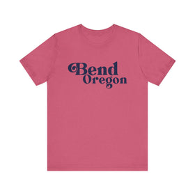 Buy heather-raspberry Bend, Oregon Graphic Tee, Casual T-Shirt, Vintage Style Shirt