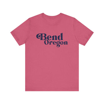 Buy heather-raspberry Bend, Oregon Graphic Tee, Casual T-Shirt, Vintage Style Shirt