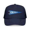 Minneapolis, Minnesota Pennant Trucker Hat — Retro Flag Foam Cap-1