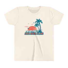 Anna Maria Island, Florida Youth Shirt - Retro Palm Tree Anna Maria Island Kid's T-Shirt
