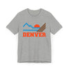 Denver, Colorado Retro Mountains Sunset T-Shirt | Vintage Denver Tee