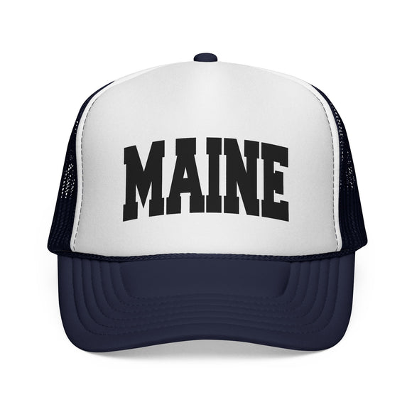 Maine Retro Collegiate Style Trucker Hat