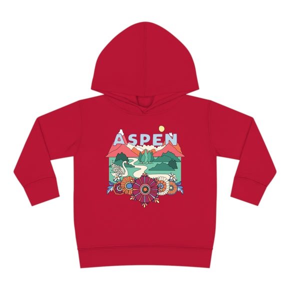 Aspen, Colorado Toddler Hoodie - Boho Mountain Unisex Aspen Toddler Sweatshirt