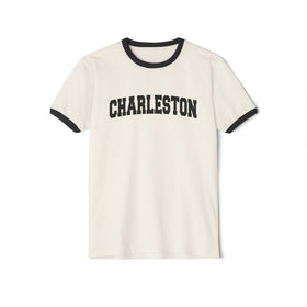 Charleston, South Carolina Cotton Ringer Graphic Tee - Unisex Charleston T Shirt, Vintage Style Tee, Men's/Women's Tee - 0