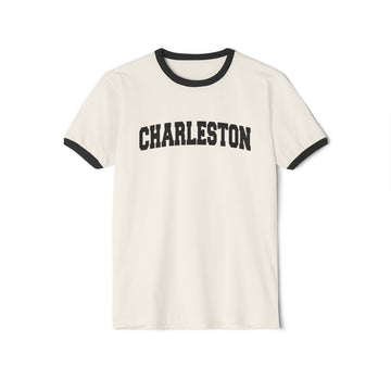 Charleston, South Carolina Cotton Ringer Graphic Tee - Unisex Charleston T Shirt, Vintage Style Tee, Men's/Women's Tee - 0
