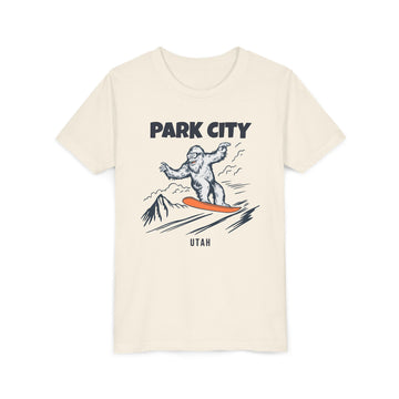 Park City, Utah Yeti Snowboard Youth Tee - Kids Skiing Shirt